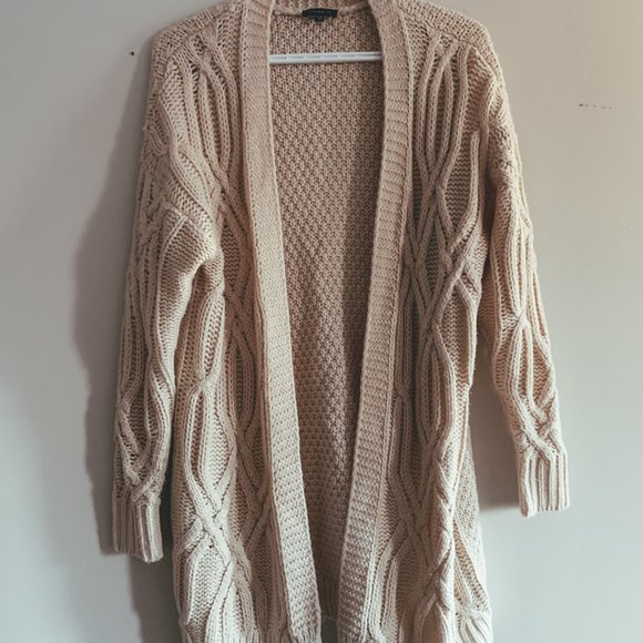 Dynamite Cream Cable Knit Cardigan - Picture 3 of 8